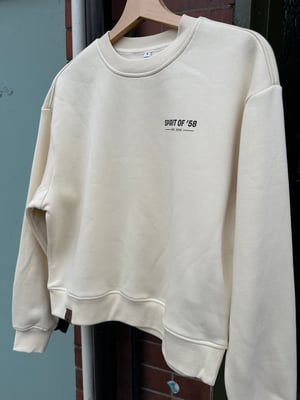 Image of Spirit of ‘58  Ladies Oversized Sweatshirt  in Quite Sand 