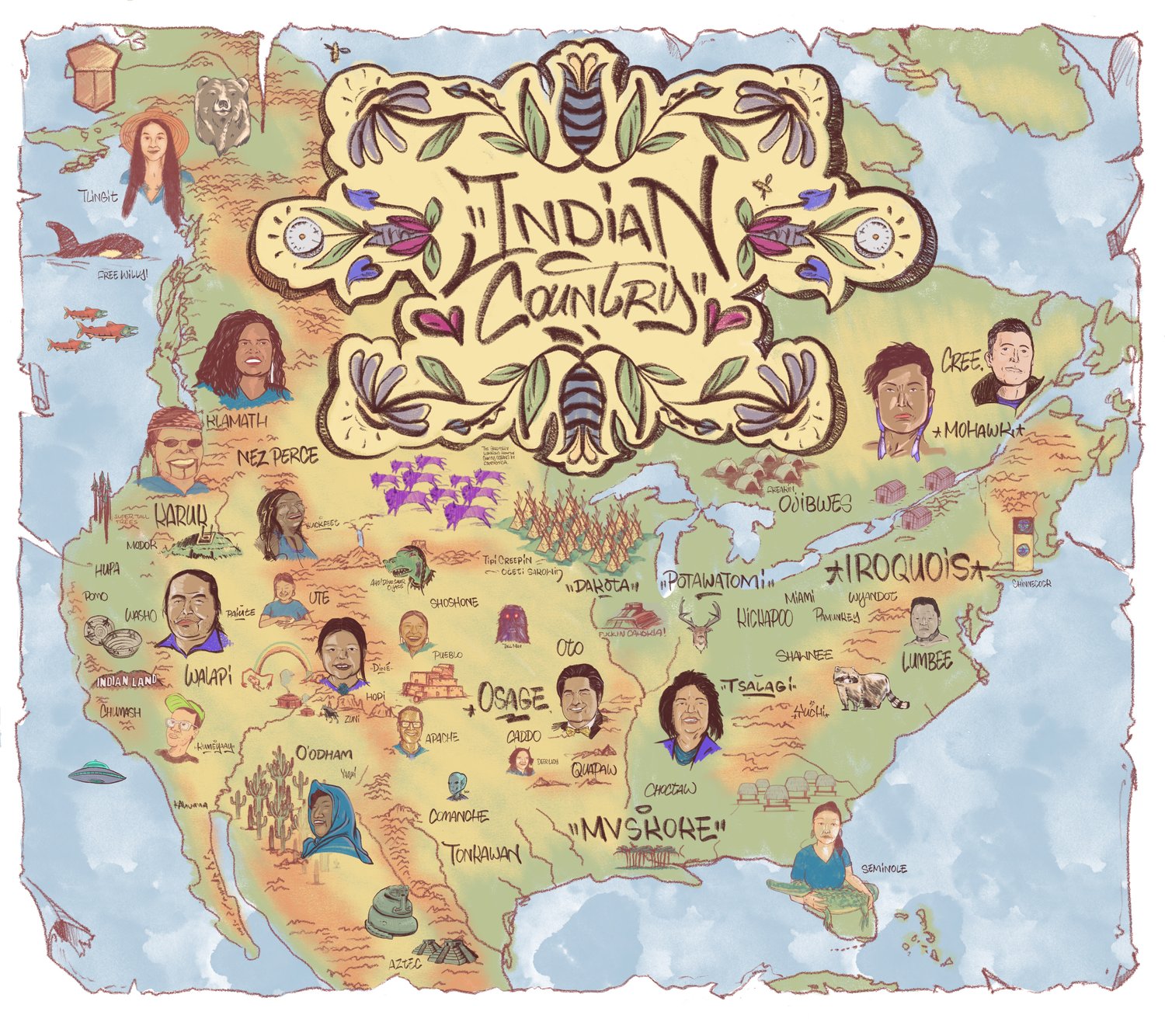 Image of Indian Country Map (24in X 30in)