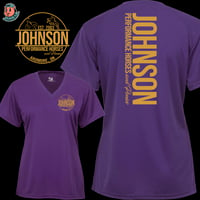 Image 1 of 4162 Ladies Purple Dri-fit V-neck