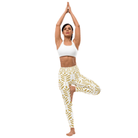 Image 9 of Fall On a Little White Yoga Leggings