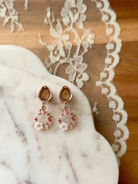 Image 1 of Pink Wreath Drops (ROSE GOLD) 
