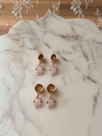 Image 2 of Pink Wreath Drops (ROSE GOLD) 