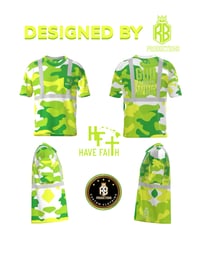 Image 1 of Have Faith (Construction Camo) Hi Visibility Dri Fit Shirt