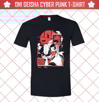 Image 1 of Oni Geisha cyber punk t-shirt