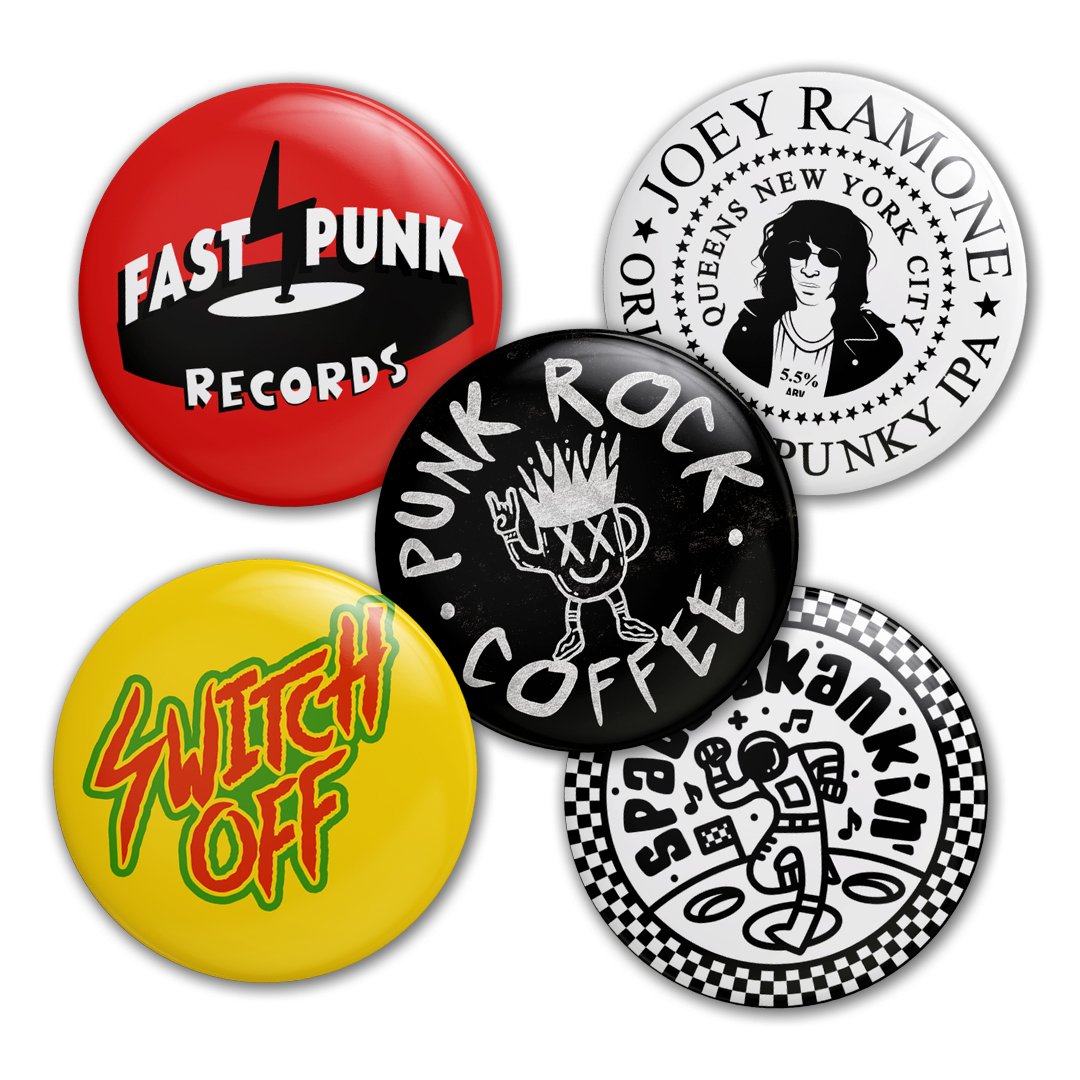 Image of Music Inspired 25mm Button Badges (Pack of 5) 