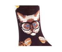 Image 2 of Kitten Hipster Crew Socks