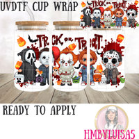Trick or Treat Candy Corn UVDTF cup wrap 