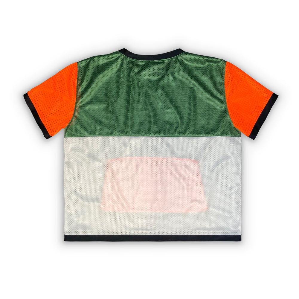 Athletic Mesh T-Shirt (Green/Orange)