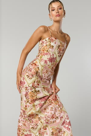 Image of Vaughn Midi Dress. Vintage Floral Print. By Winona Australia.