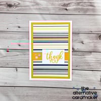Thank You - Orange and Navy Striped