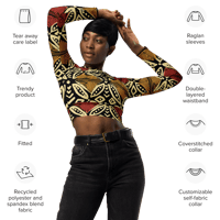 Image 4 of Festive N' Feisty Recycled Long-Sleeve Crop Top