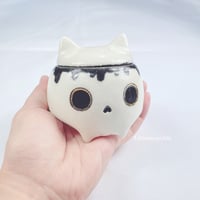 Image 1 of Glow in dark Cat skull mini jewelry box 