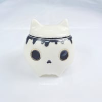 Image 2 of Glow in dark Cat skull mini jewelry box 