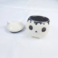 Image 4 of Glow in dark Cat skull mini jewelry box 