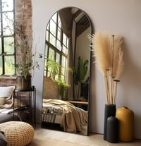 Full length arched mirror