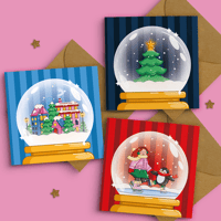 Image 1 of Snow Globe Christmas Cards 