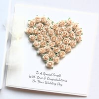 Image 1 of Wedding Card. Personalised Wedding Card. Wishing Well Card. Cream.