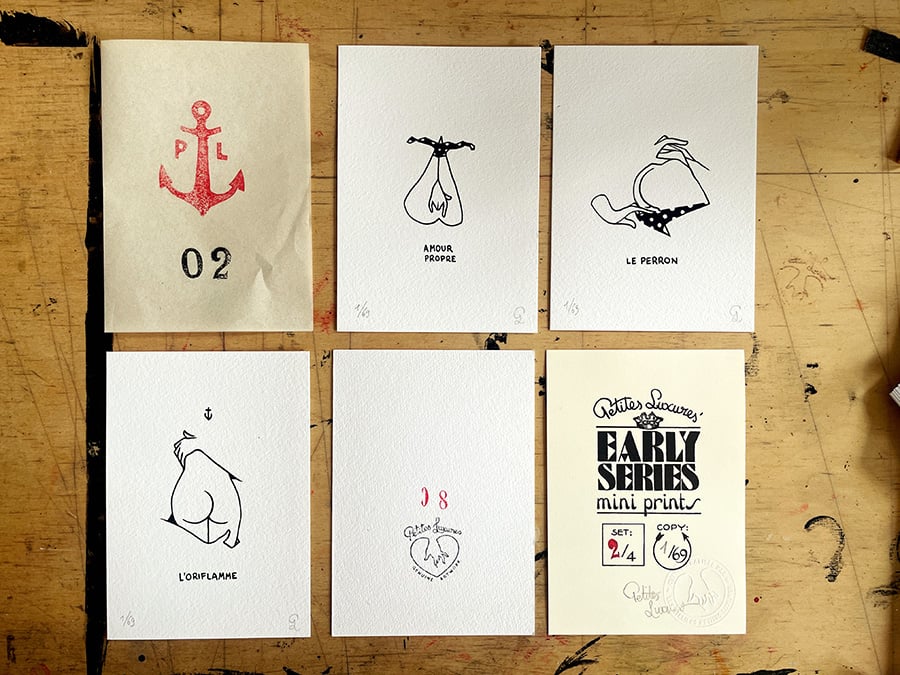 Image of Early Series Mini Prints set 2 on 4