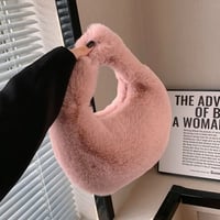 Image 1 of Deluxe Plush Handbag MAUVE