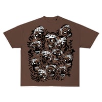Image 1 of Thug Skull Pile T-Shirt (Brown)