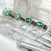 Image 4 of Emerald Valley Kingman Turquoise w/ 14K Gold Bezel~Size 6.5