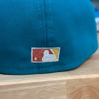 Image 3 of NEW Atlanta Braves 2000 All Star Game Fitted Teal Blue Size 7 1/4