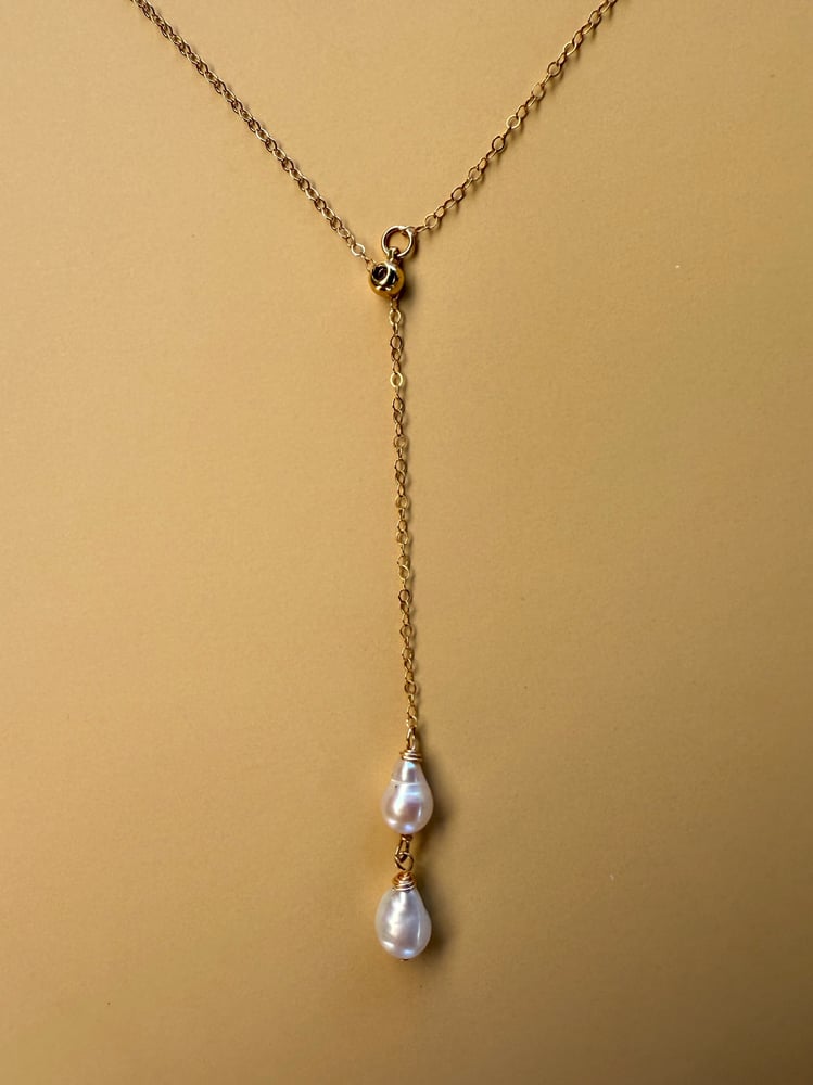 Image of Lariat droplet necklace 