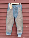 Trestle pants- stripe & brown denim