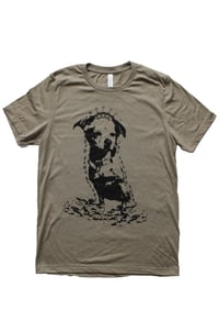 Image 2 of Dog Worship Shirt on Heather Olive
