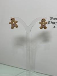 Image 3 of Ginger bread man stud earrings 