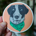 Dogs Not Kids Circle Sticker