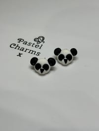 Image 1 of Cute panda stud earrings 