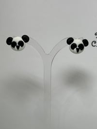 Image 2 of Cute panda stud earrings 