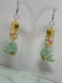 Image 1 of Mermaid sea theme fish hook earrings 