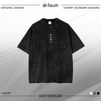 Image 2 of Pink - Cherry Blossom (Sakura) Acid Wash Oversize T-Shirt