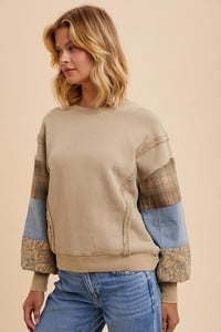 Image 2 of GARMENT WASHED TERRY PULLOVER 