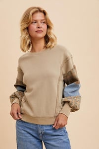 Image 1 of GARMENT WASHED TERRY PULLOVER 