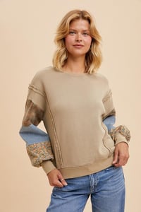 Image 4 of GARMENT WASHED TERRY PULLOVER 