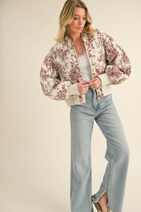 Image 1 of Floral print bomber jacket - LATE OCT 