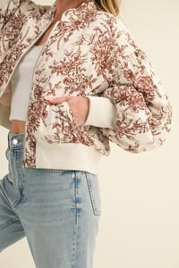 Image 2 of Floral print bomber jacket - LATE OCT 