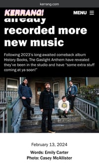 Image 2 of The Gaslight Anthem - History Books Shoot Featured in Kerrang