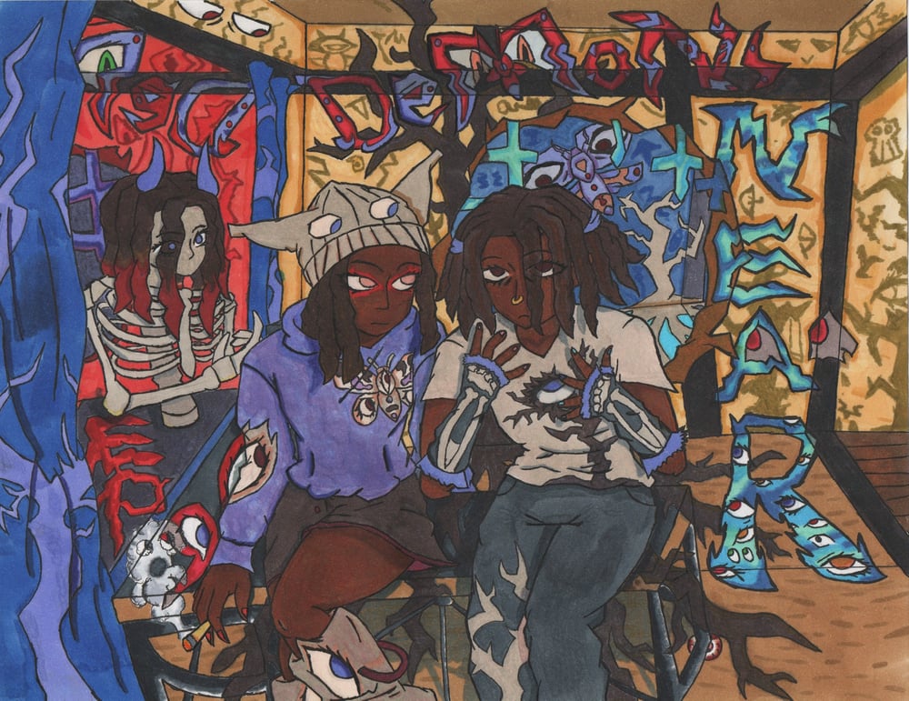 Image of "DEMONS NEAR" Art Print