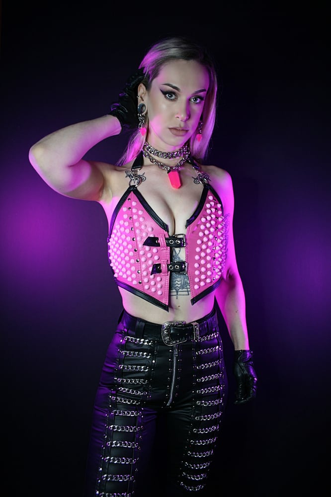 Image of PINK STUDDED TOP