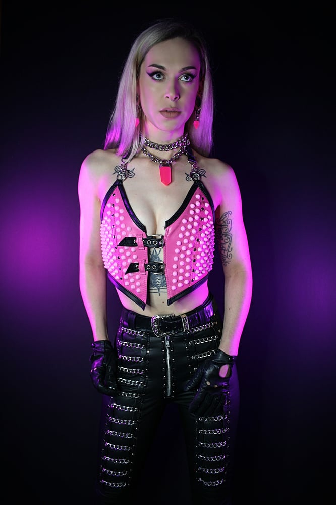 Image of PINK STUDDED TOP