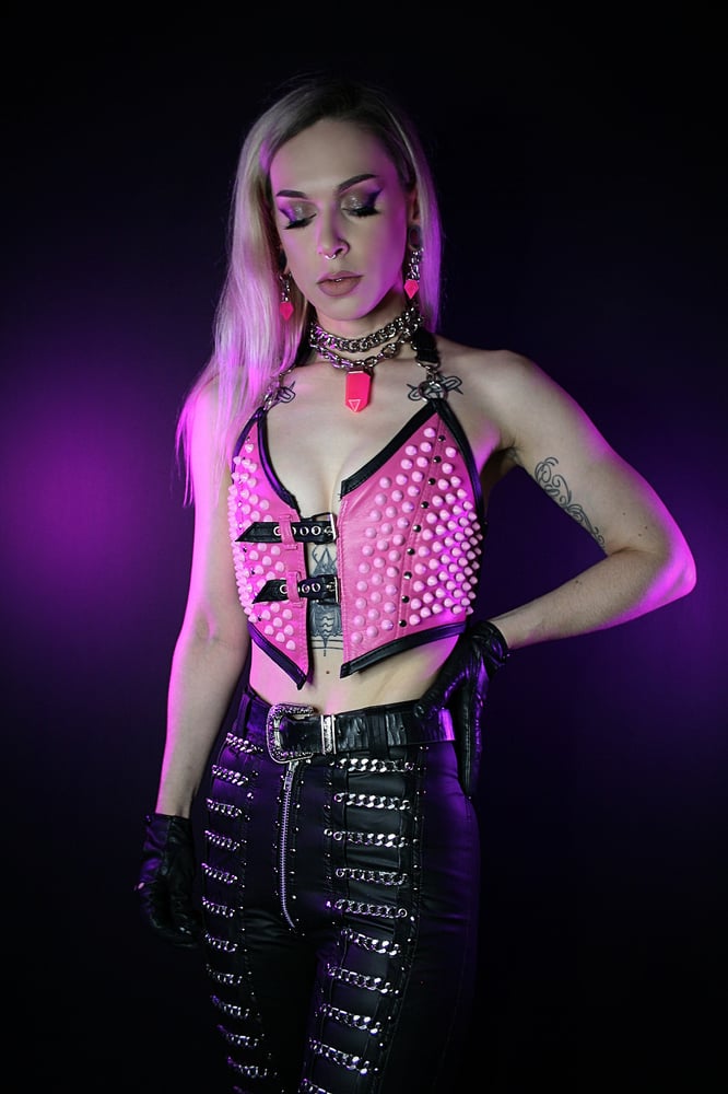 Image of PINK STUDDED TOP