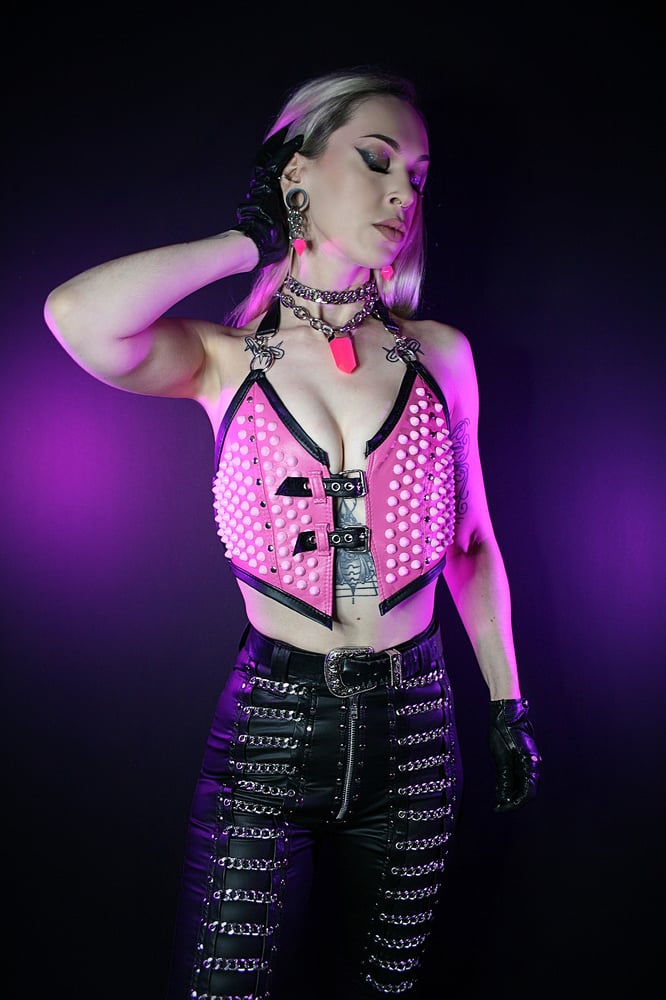 Image of PINK STUDDED TOP