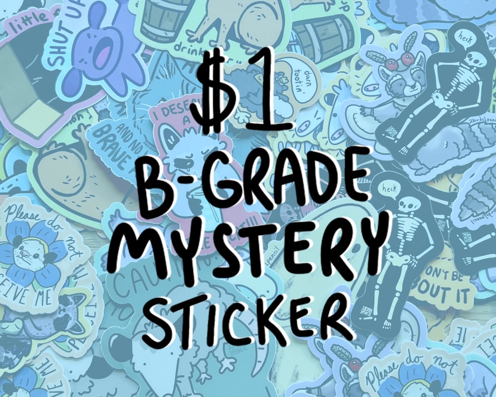 Image of $1 B-grade and discontinued mystery stickers