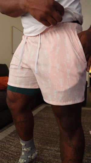 Image of Pink skeleton Premium lounge shorts (LIMITED)