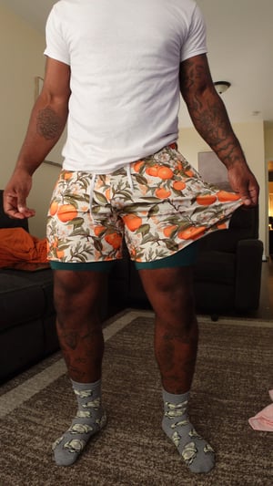 Image of Clementine print premium knit shorts 