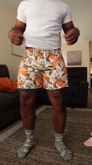 Image of Clementine print premium knit shorts 